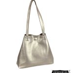 Bolso de cuero para mujer dorado con imán