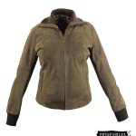 Chaqueta en cuero resortada