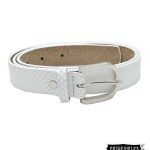 cinturón cuero grabado blanco ancho