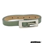 Cinturones de cuero para mujer hebiila plateada