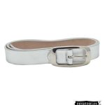 Correa en cuero plateado para mujer