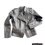 Chaqueta en cuero doble cremallera