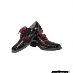 Zapatos Oxford Charolados en cuero para mujer