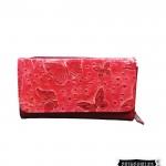 Billetera en cuero rojo