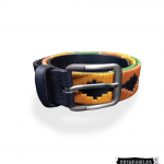 Cinturón tejido argentino y cuero para hombre