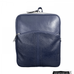 Morral cuero mujer azul