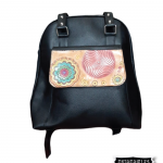 Morral cuero negro para mujer