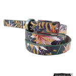 Cinturón cuero hojas