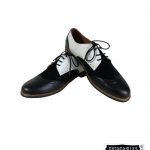 Zapatos oxford blanco y negro para mujer