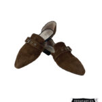 Baletas de gamuza en cuero para mujer