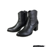 Botines negro estilo texano con brillos